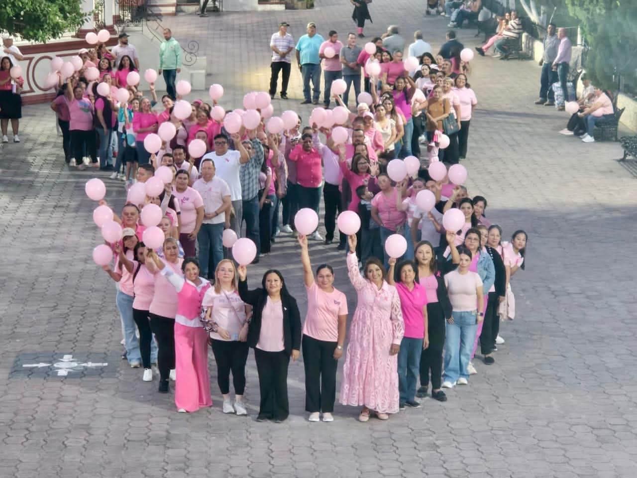 Realizan caminata para promover la lucha contra el cáncer de mama 