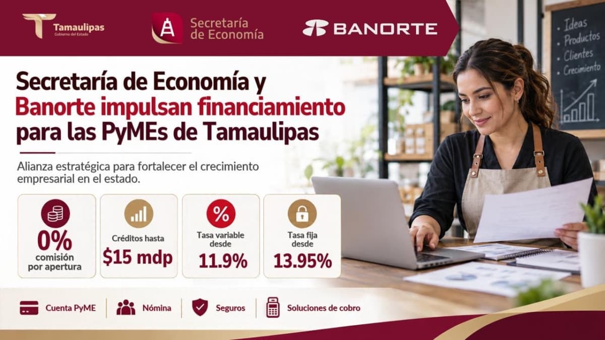 Secretaría de Economía y Banorte impulsan el financiamiento para las PyMEs de Tamaulipas