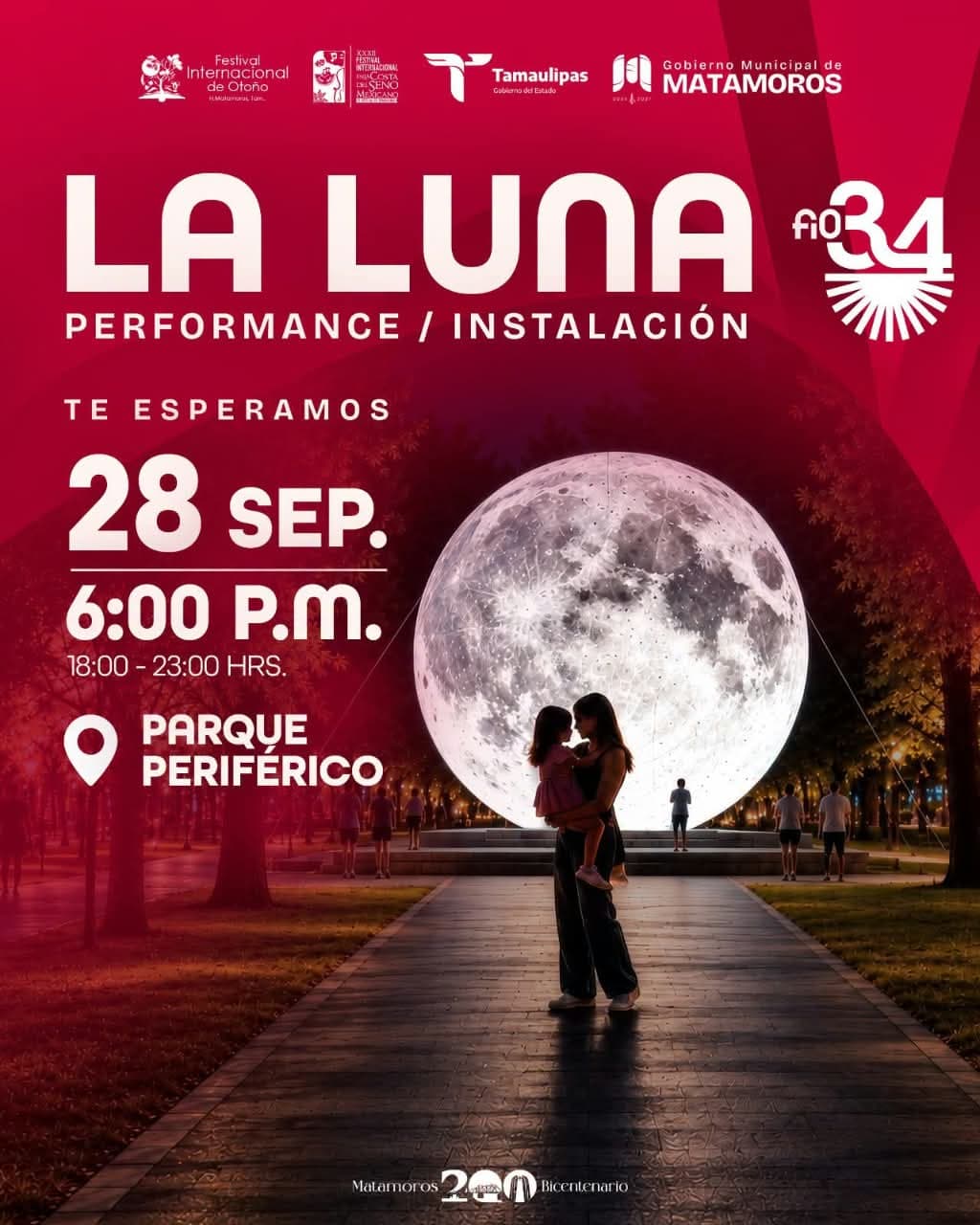 La Luna continúa su recorrido por Matamoros y llega al Parque Periférico