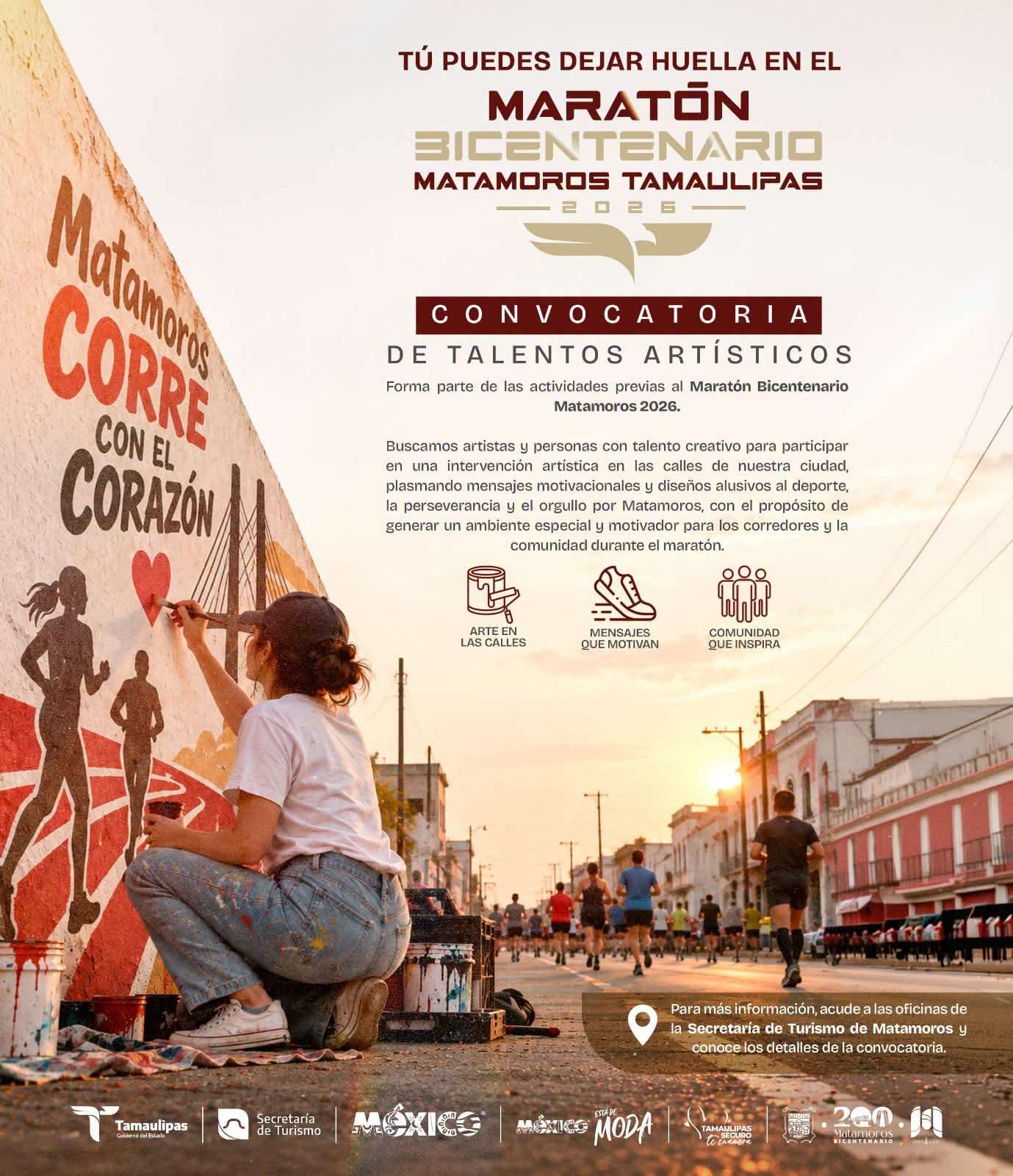Beto Granados convoca a talentos artísticos para participar en el Maratón Bicentenario Matamoros 2026