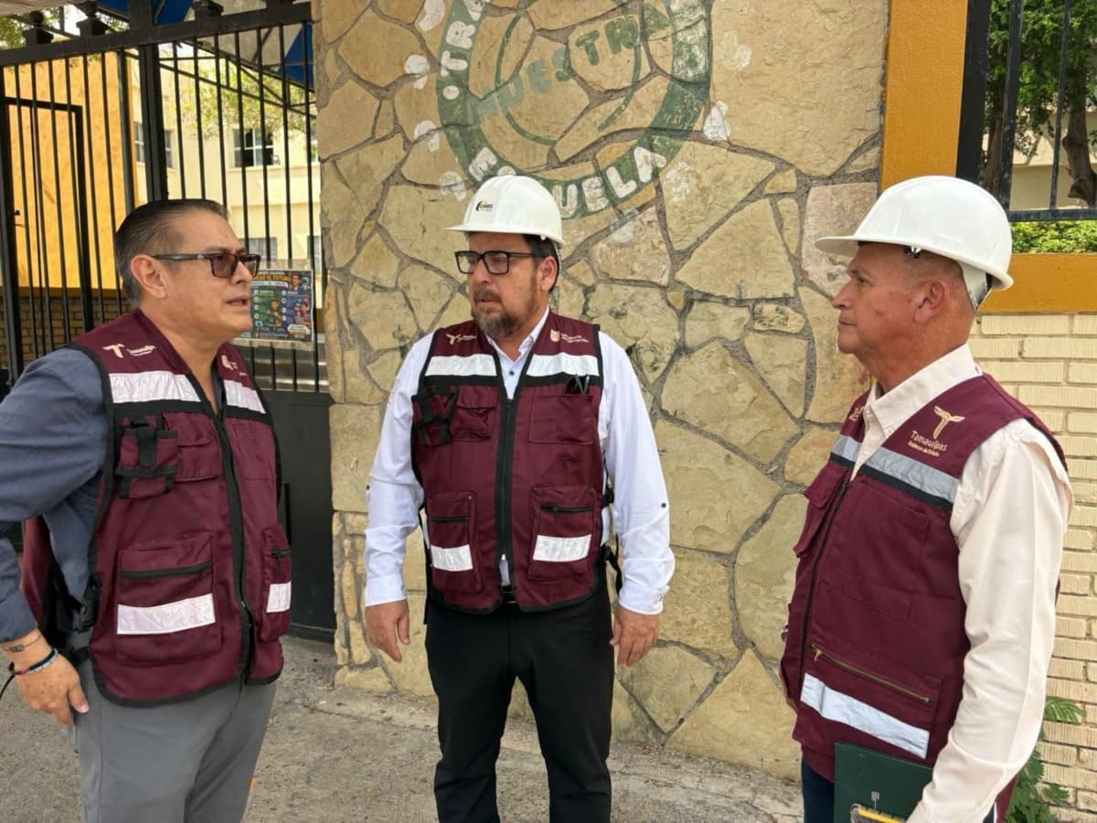 Supervisa secretario de Educación la reparación de infraestructura escolar en Reynosa y Matamoros