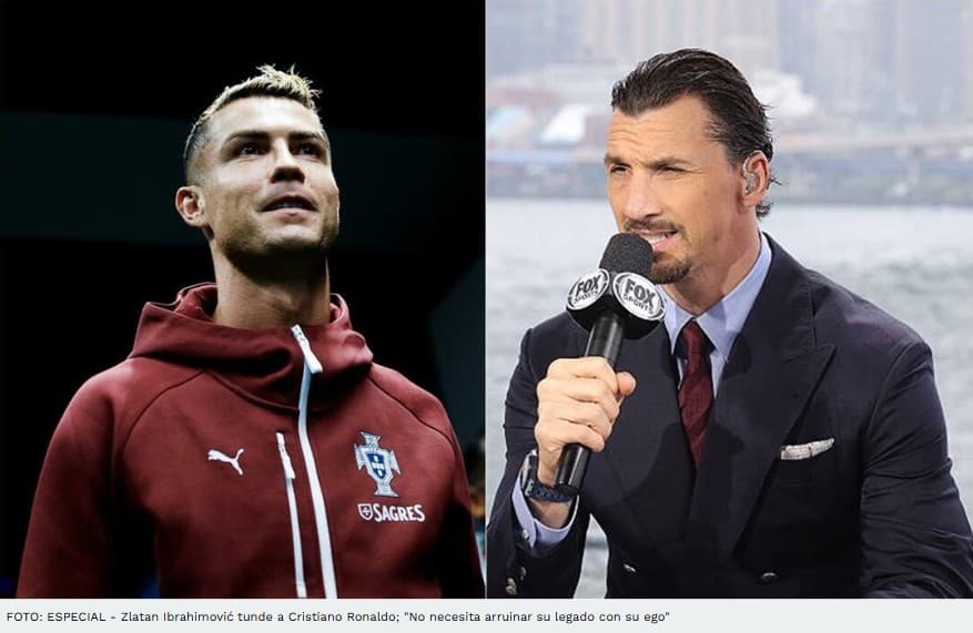Zlatan Ibrahimovic tunde a Cristiano Ronaldo